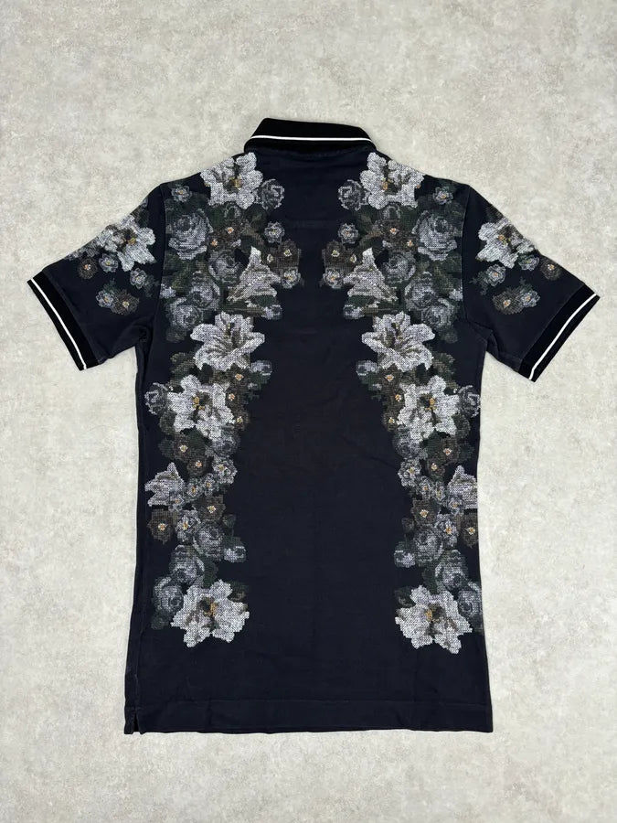 2010s Dolce & Gabbana Black Polo Cotton Floral Embroidered  AMDqKuG 4