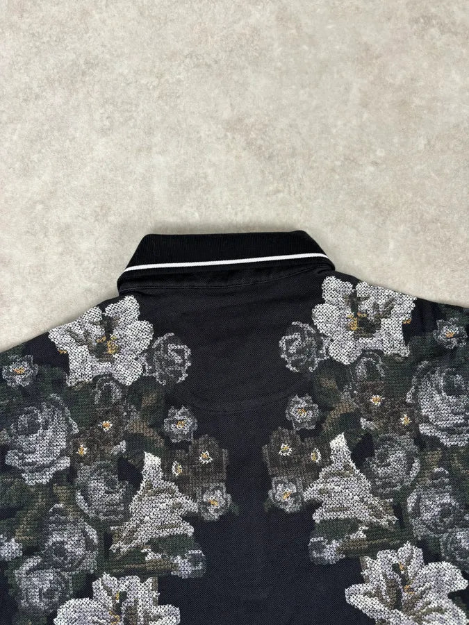 2010s Dolce & Gabbana Black Polo Cotton Floral Embroidered  AMDqKuG 5