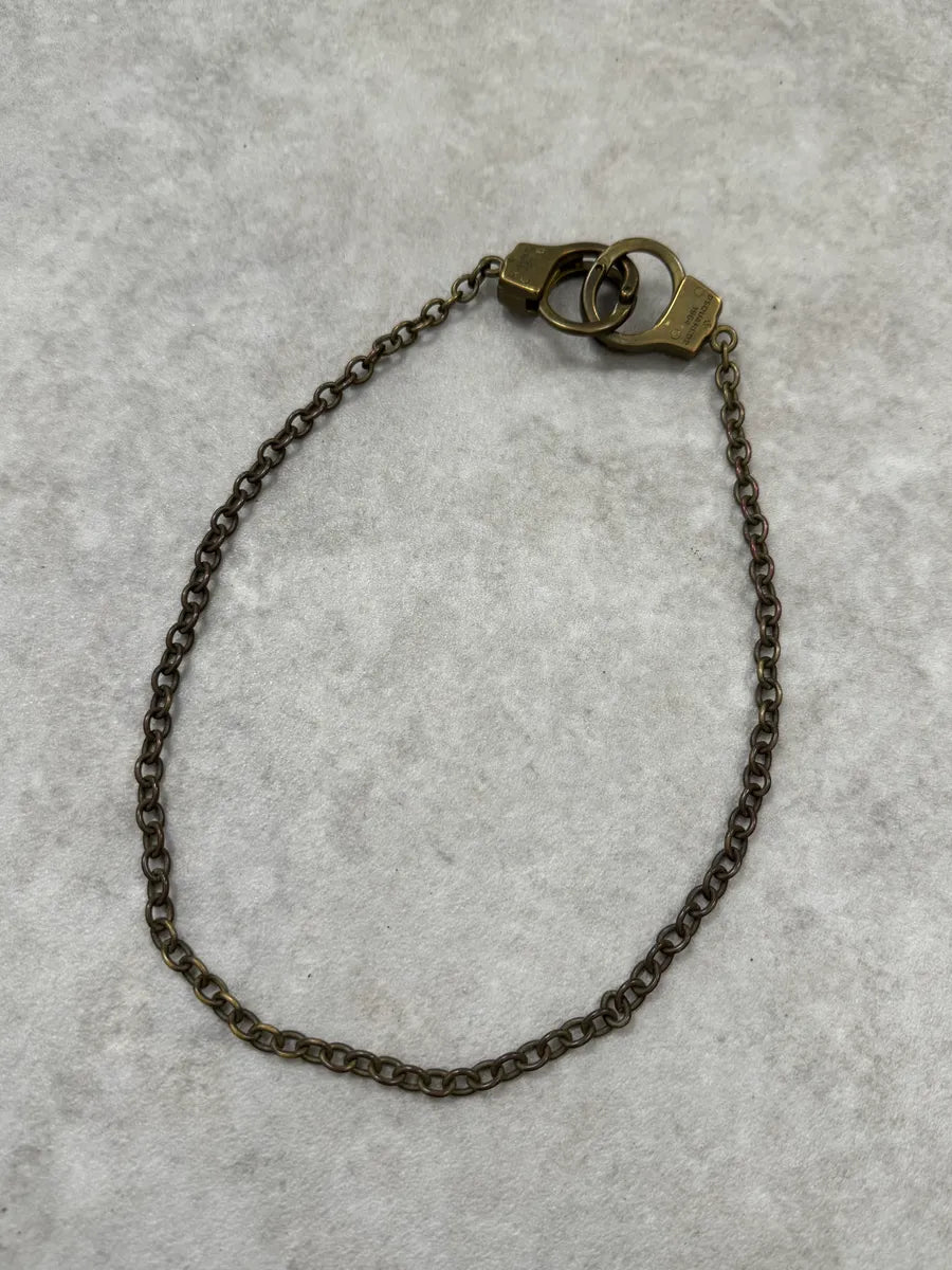 2015 Dsquared2 Gold Brass Handcuff Chain Link Penitentiary Edition yOYBpLd 1