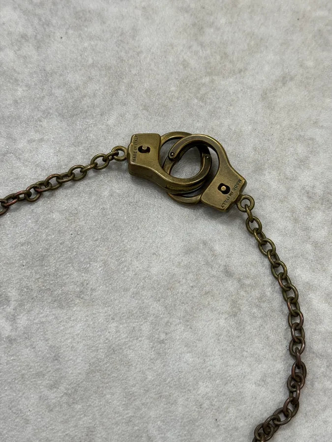 2015 Dsquared2 Gold Brass Handcuff Chain Link Penitentiary Edition yOYBpLd 4