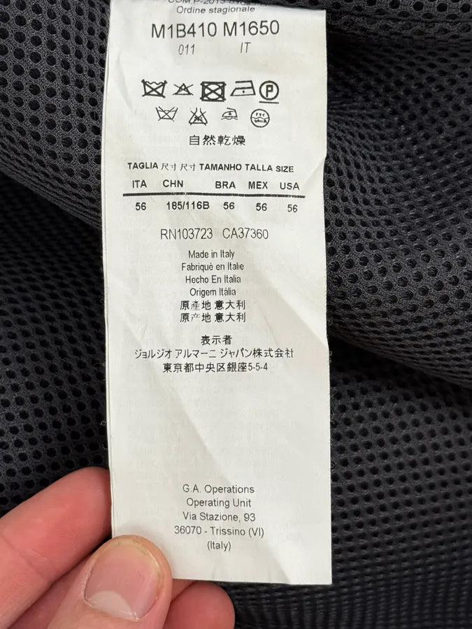 FW2013 Emporio Armani Grey Gradient Striped Yellow Duffle Coat iNDxgDA 12