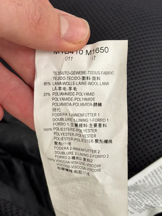 FW2013 Emporio Armani Grey Gradient Striped Yellow Duffle Coat iNDxgDA 13