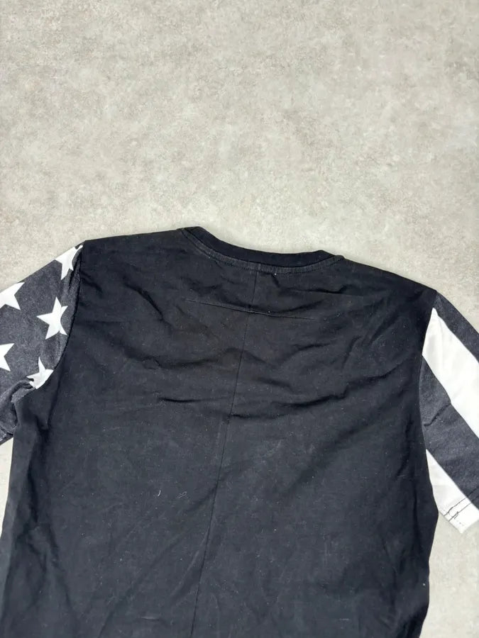 SS2015 Givenchy Black Cotton American Flag Striped T-Shirt eEdweMR 5