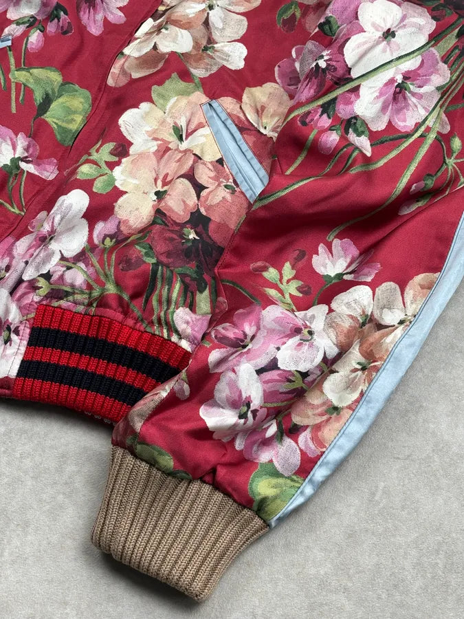 SS2016 Gucci Track Nylon Floral Red Jacket  DrfoQyn 9