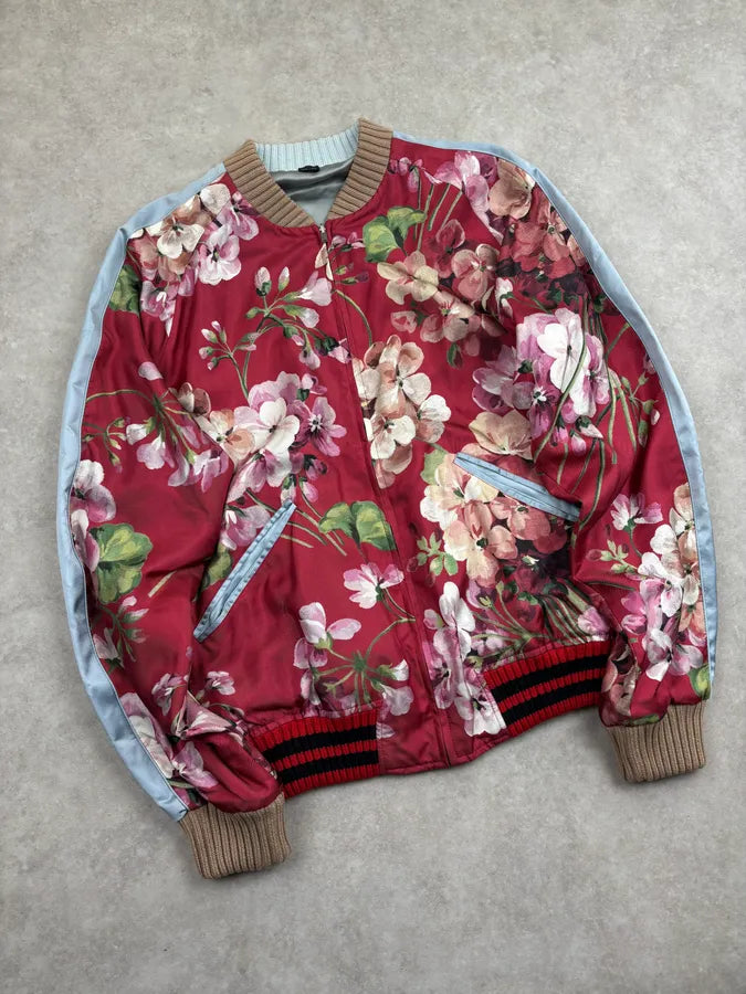 SS2016 Gucci Track Nylon Floral Red Jacket  DrfoQyn 3