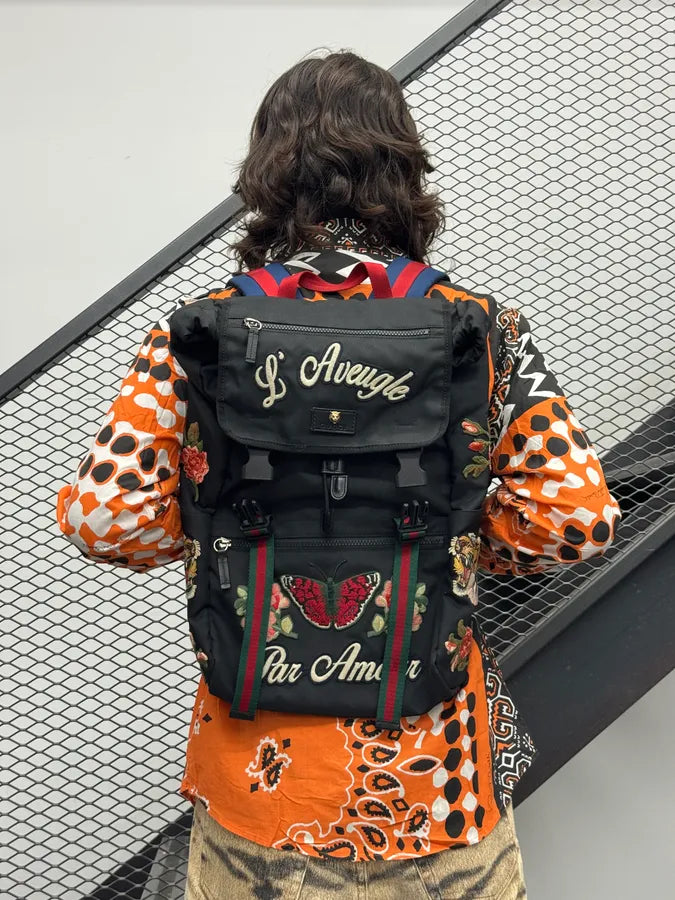 2016 Gucci Black Embroided Backpack by Alessandro Michele iilBrtB 2