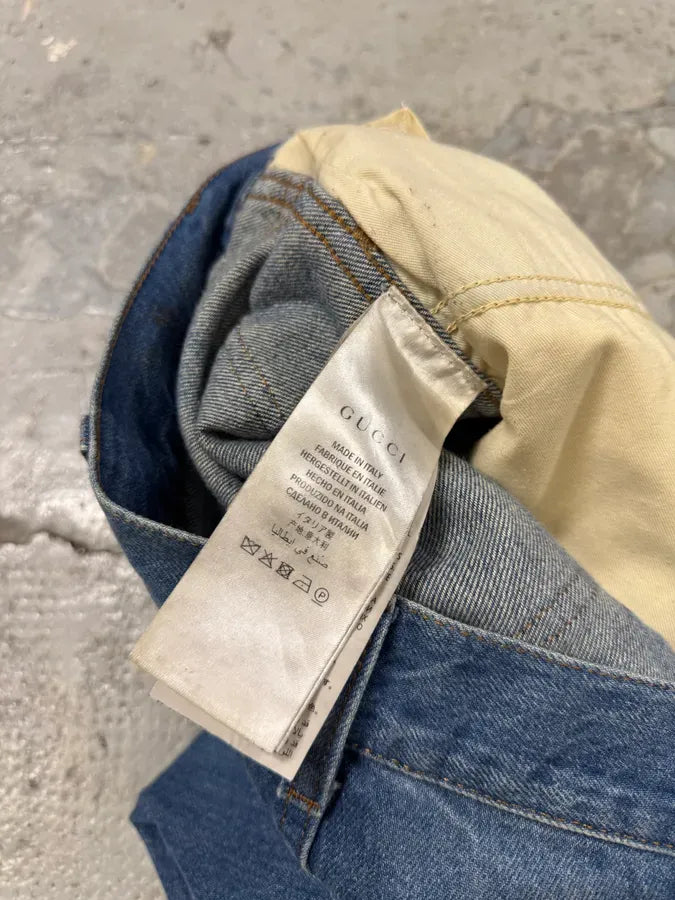 2016 Gucci Snake Emboired Denim Jeans CLoUytK 12