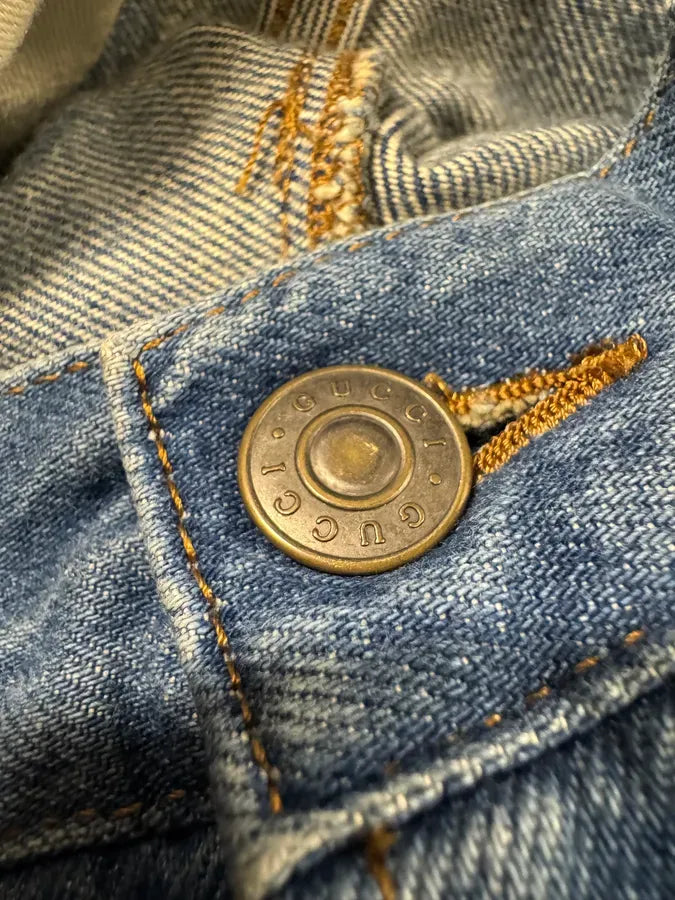 2016 Gucci Snake Emboired Denim Jeans CLoUytK 7