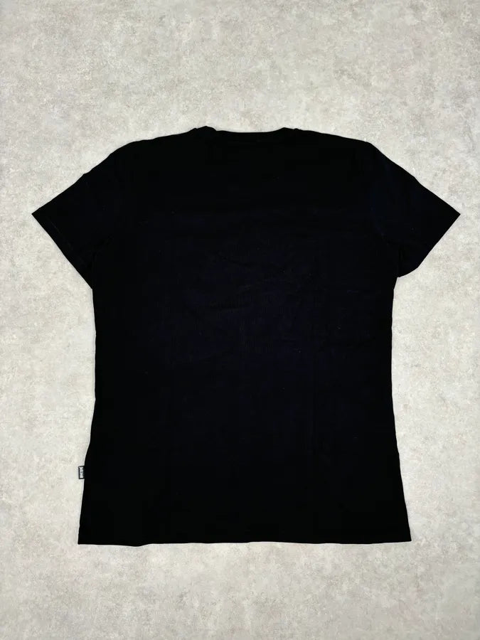 SS2016 Cavalli Black Cotton Graphic Lip Smoke Cigarette T-Shirt dgiNPXn 4