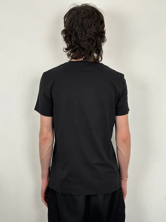 SS2016 Cavalli Black Cotton Graphic Lip Smoke Cigarette T-Shirt dgiNPXn 2