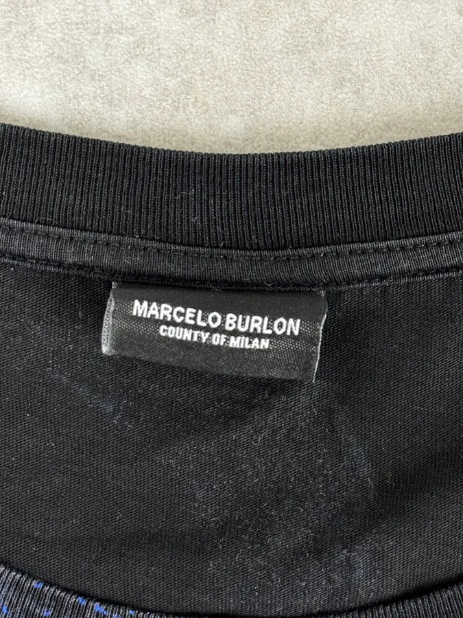 SS2016 Marcelo Burlon Black & Navy Snake T-Shirt FFdRgrJ 7
