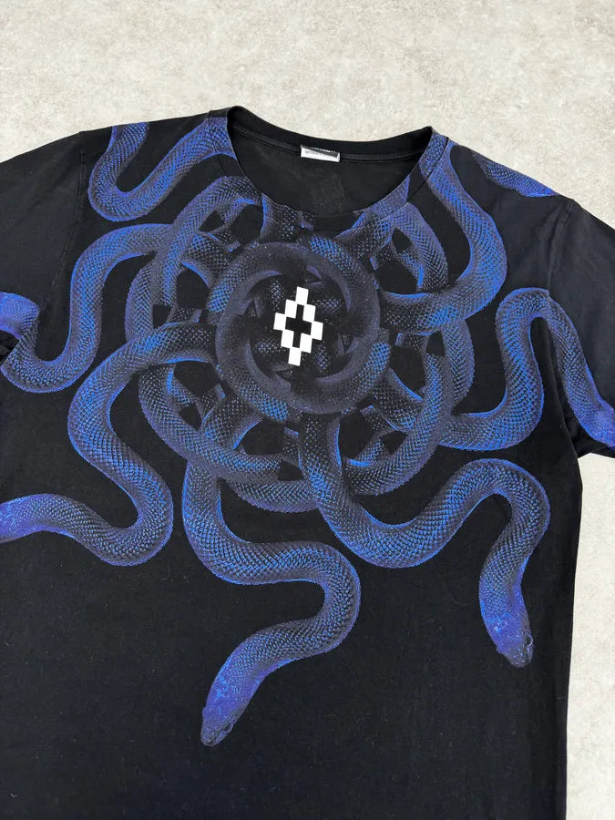 SS2016 Marcelo Burlon Black & Navy Snake T-Shirt FFdRgrJ 4