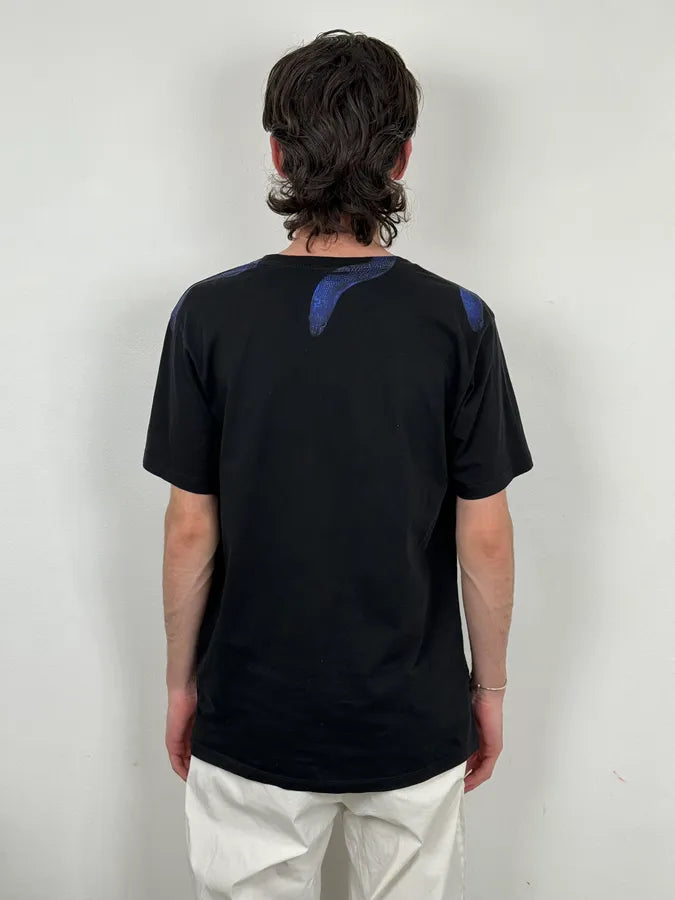 SS2016 Marcelo Burlon Black & Navy Snake T-Shirt FFdRgrJ 2