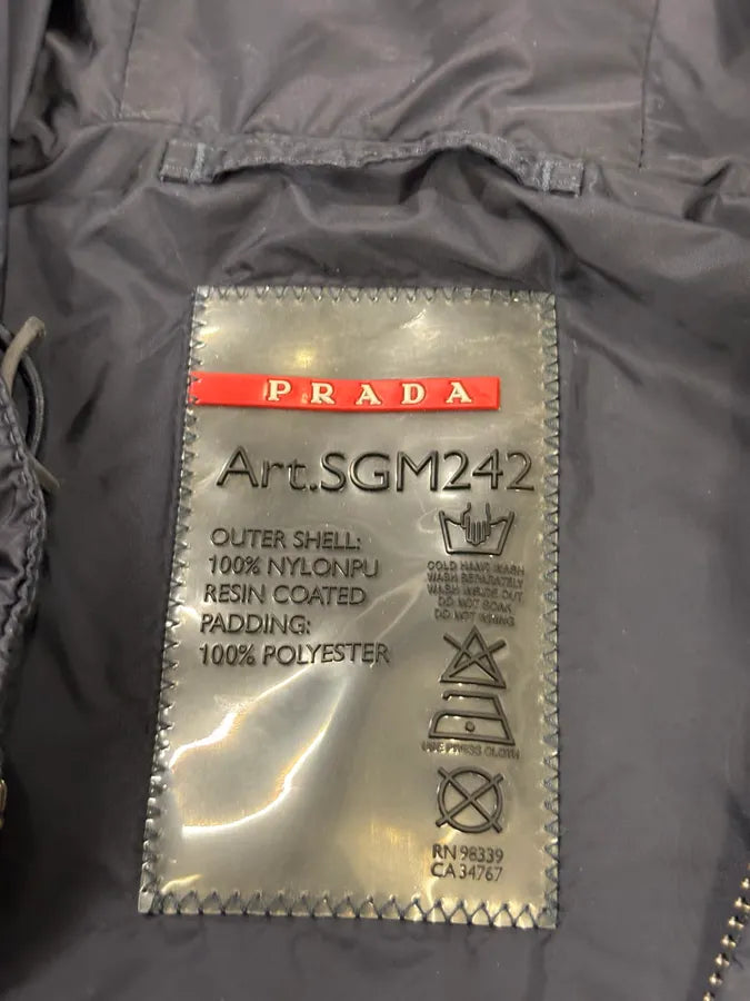 SS2016 Prada Navy Nylon Hooded Windbreaker Jacket ciNabNq 9