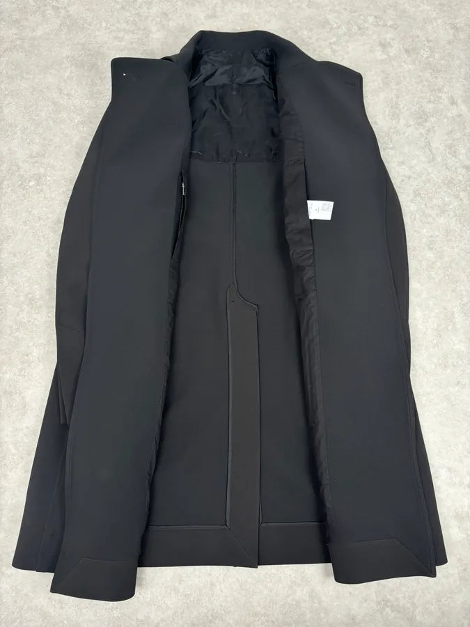 AW2016 Rick Owens Black Wool Belted Coat VXrrriU 8
