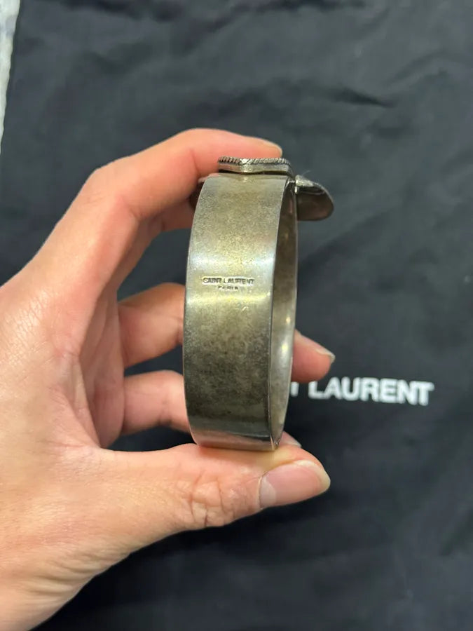 2016 Saint Laurent Western Buckle Armband Bracelet qZqIKYx 4