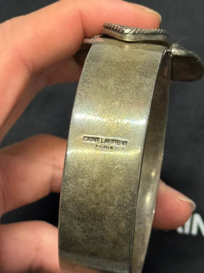 2016 Saint Laurent Western Buckle Armband Bracelet qZqIKYx 6