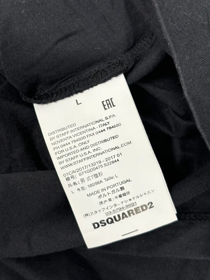 SS2017 Dsquared2 Black Safety Pin Print T-Shirt czJXmUN 8