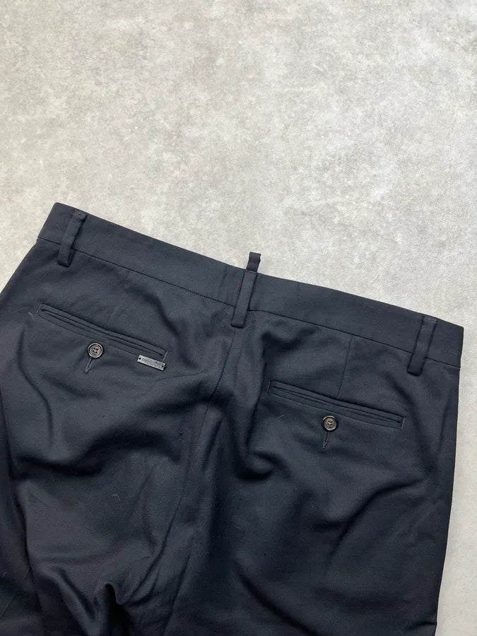SS2017 Dsquared2 Black Wool Tailored Pants HJDbNtj 6