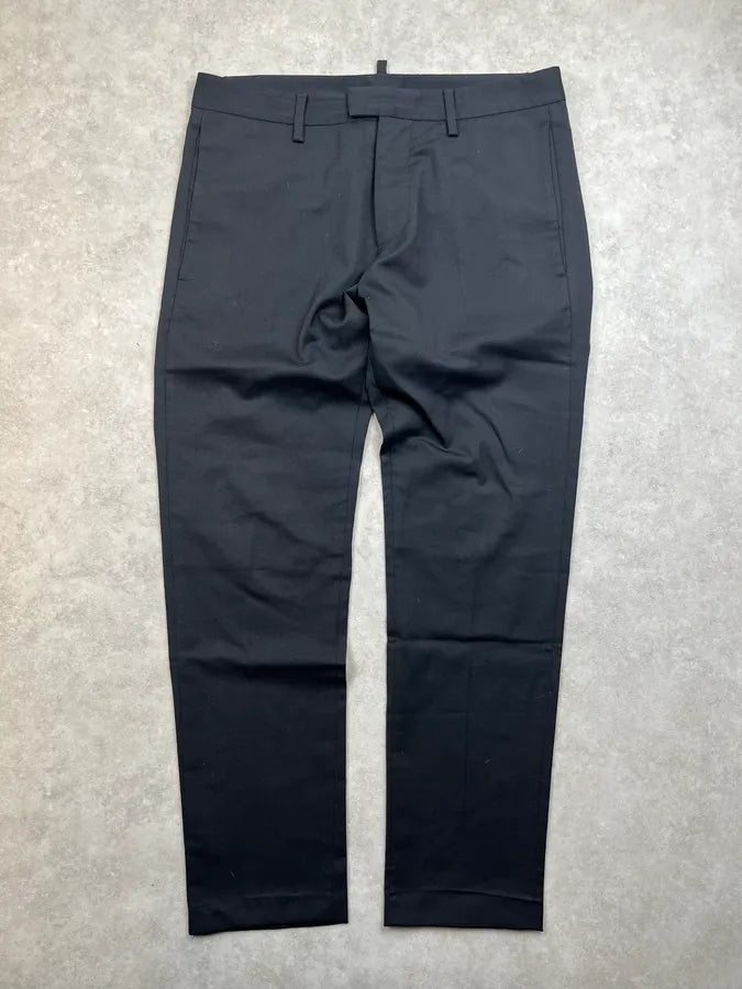 SS2017 Dsquared2 Black Wool Tailored Pants HJDbNtj 3