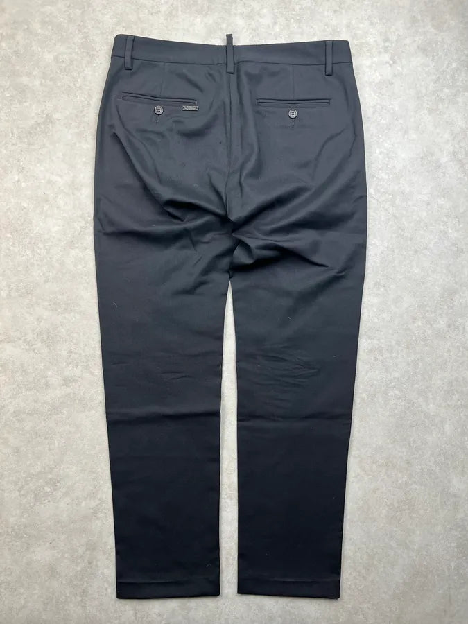 SS2017 Dsquared2 Black Wool Tailored Pants HJDbNtj 4