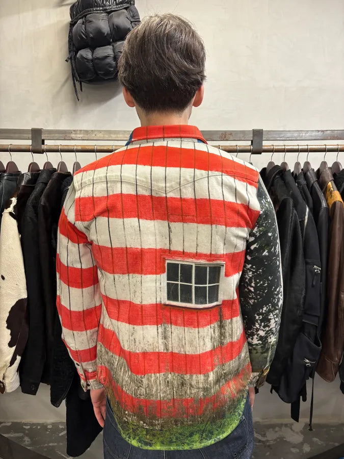2018 Raf Simons for Calvin Klein USA Flag Est 1978 Shirt QDSFgOH 2