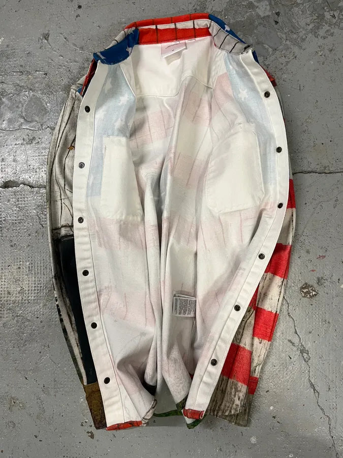 2018 Raf Simons for Calvin Klein USA Flag Est 1978 Shirt QDSFgOH 6