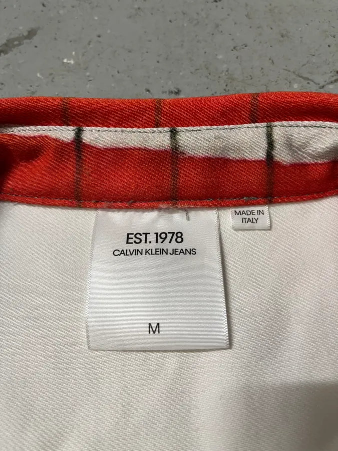 2018 Raf Simons for Calvin Klein USA Flag Est 1978 Shirt QDSFgOH 7