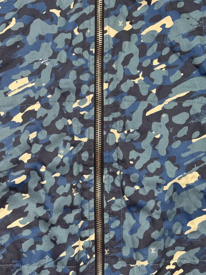 SS2016 Louis Vuitton Blue Voyage Camo Jacket yPtrKMY 9