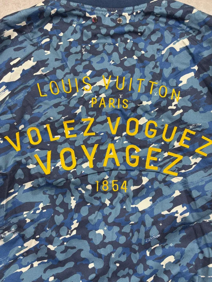 SS2016 Louis Vuitton Blue Voyage Camo Jacket yPtrKMY 7