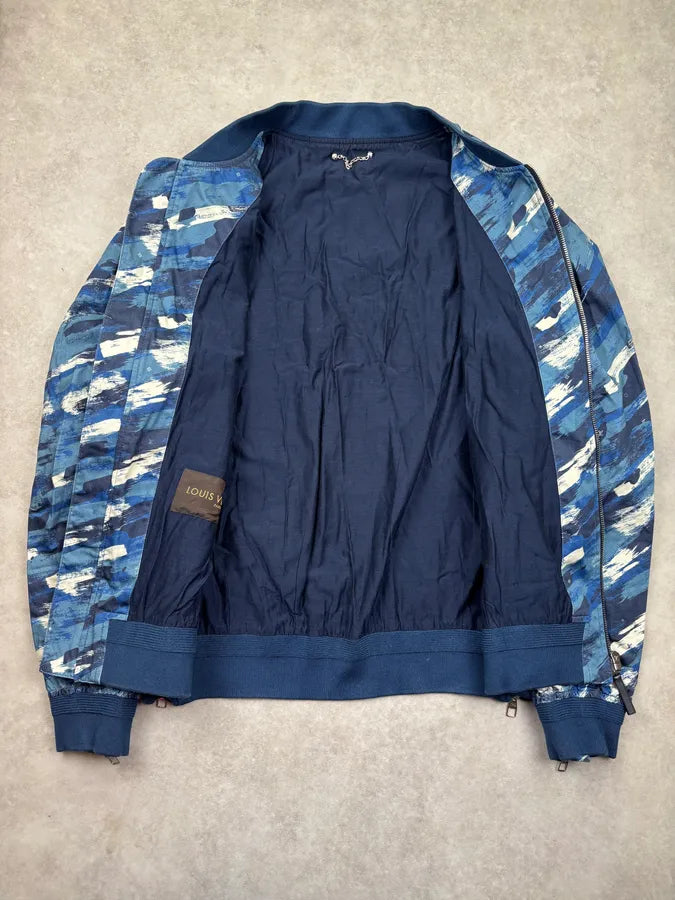 SS2016 Louis Vuitton Blue Voyage Camo Jacket yPtrKMY 8