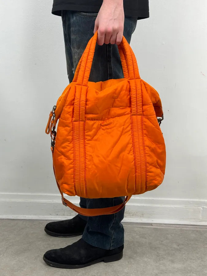 AW2019 Maison Margiela Orange Nylon Quilted Tote Bag iKdFnbj 2