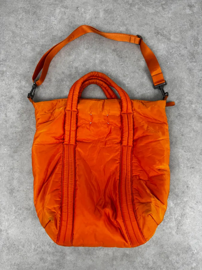 AW2019 Maison Margiela Orange Nylon Quilted Tote Bag iKdFnbj 0