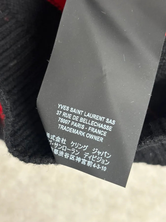 AW2019 Saint Laurent Black & Red Striped Wool Sweater DlVPCES 10
