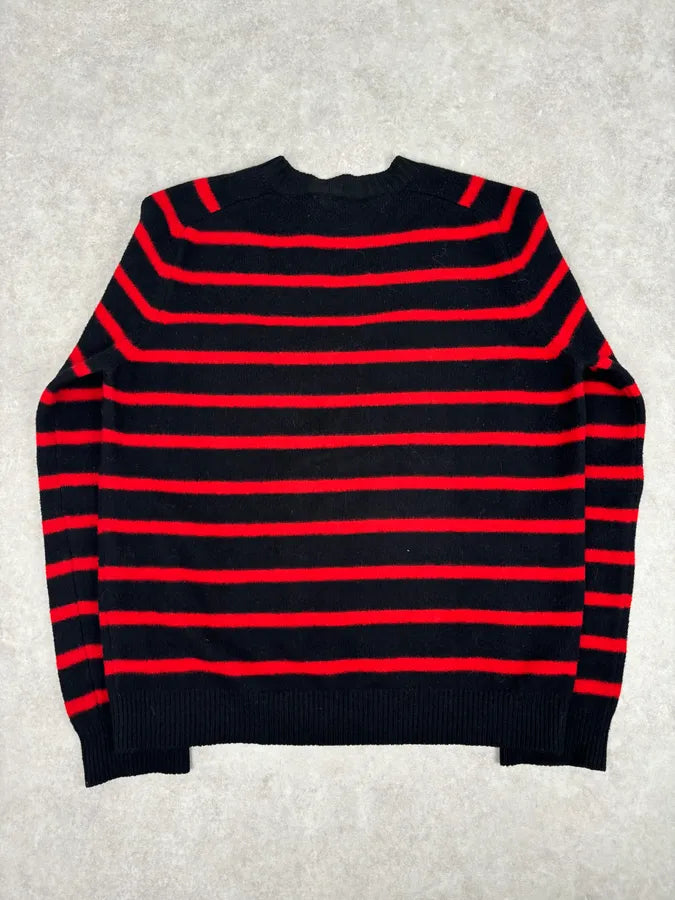 AW2019 Saint Laurent Black & Red Striped Wool Sweater DlVPCES 5