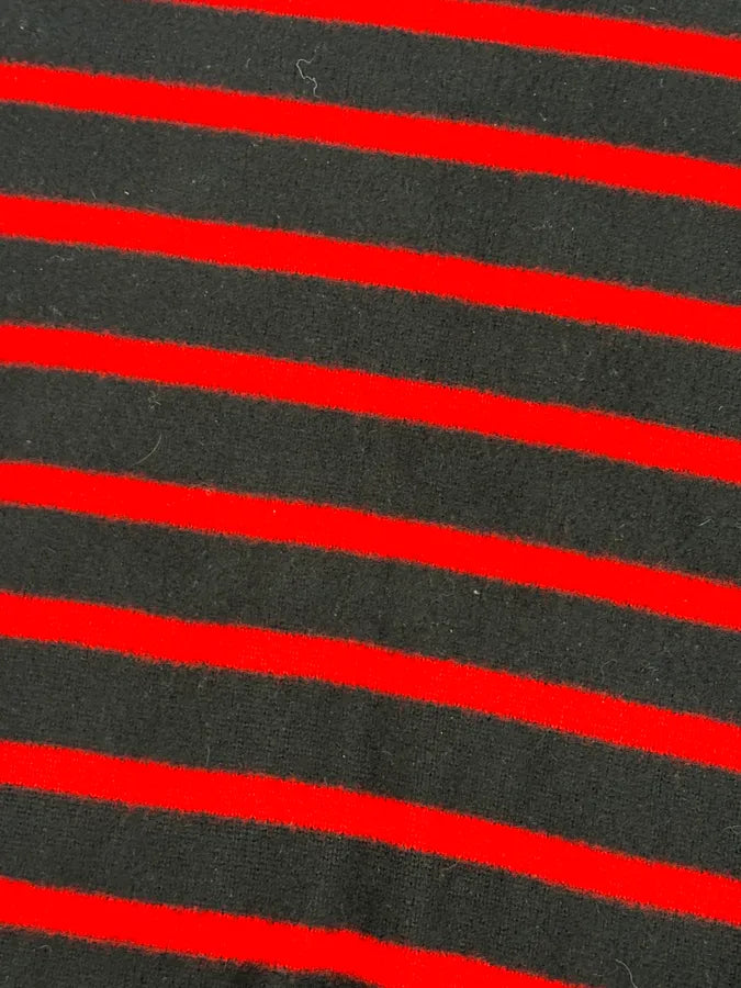 AW2019 Saint Laurent Black & Red Striped Wool Sweater DlVPCES 7