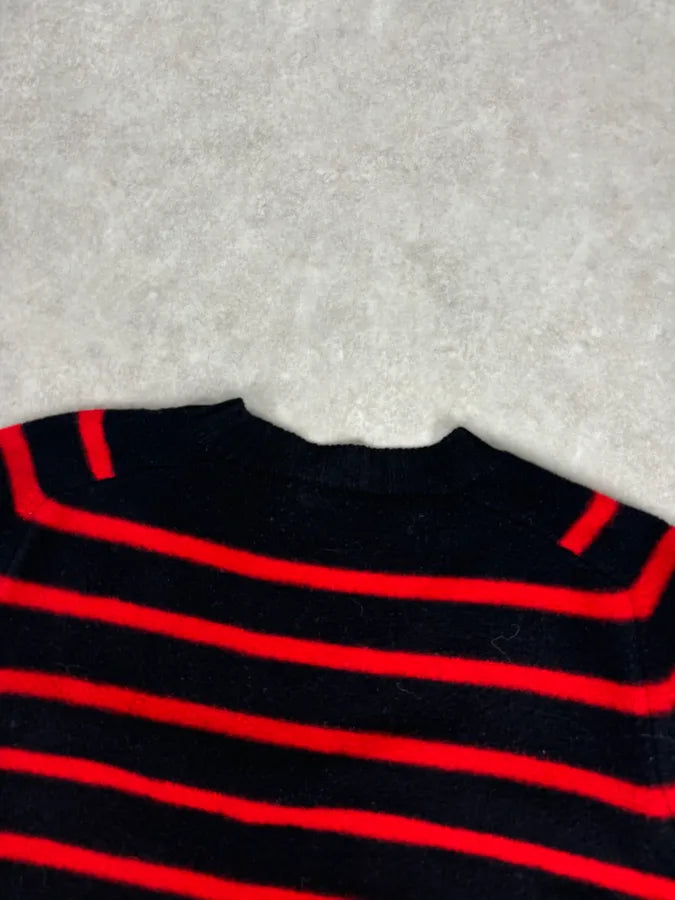 AW2019 Saint Laurent Black & Red Striped Wool Sweater DlVPCES 6