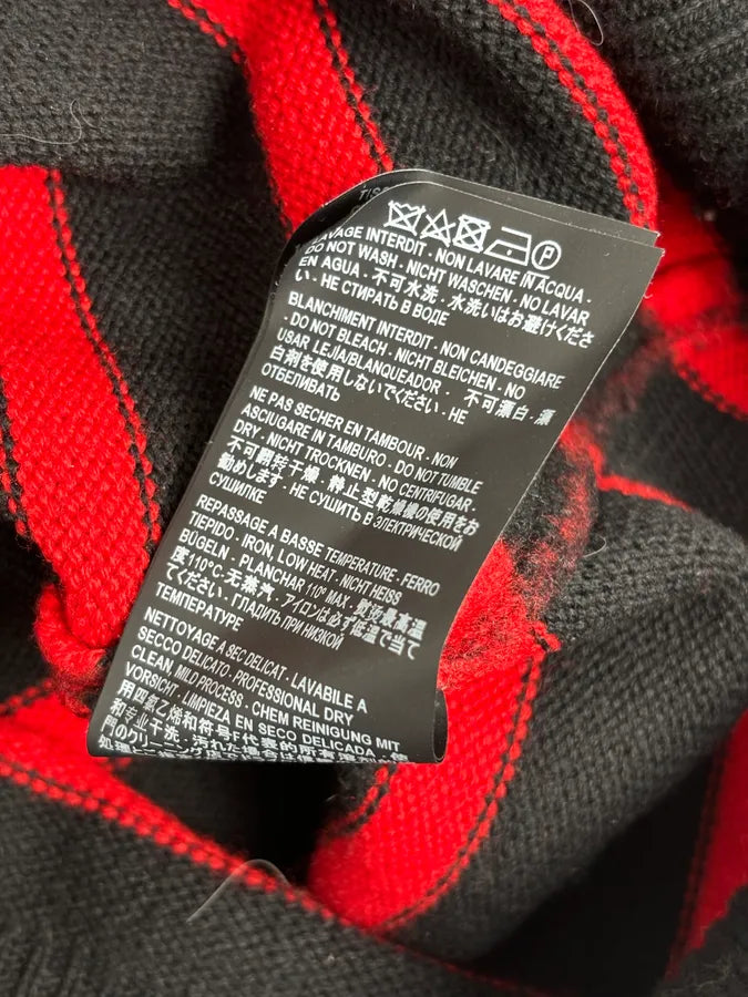 AW2019 Saint Laurent Black & Red Striped Wool Sweater DlVPCES 11