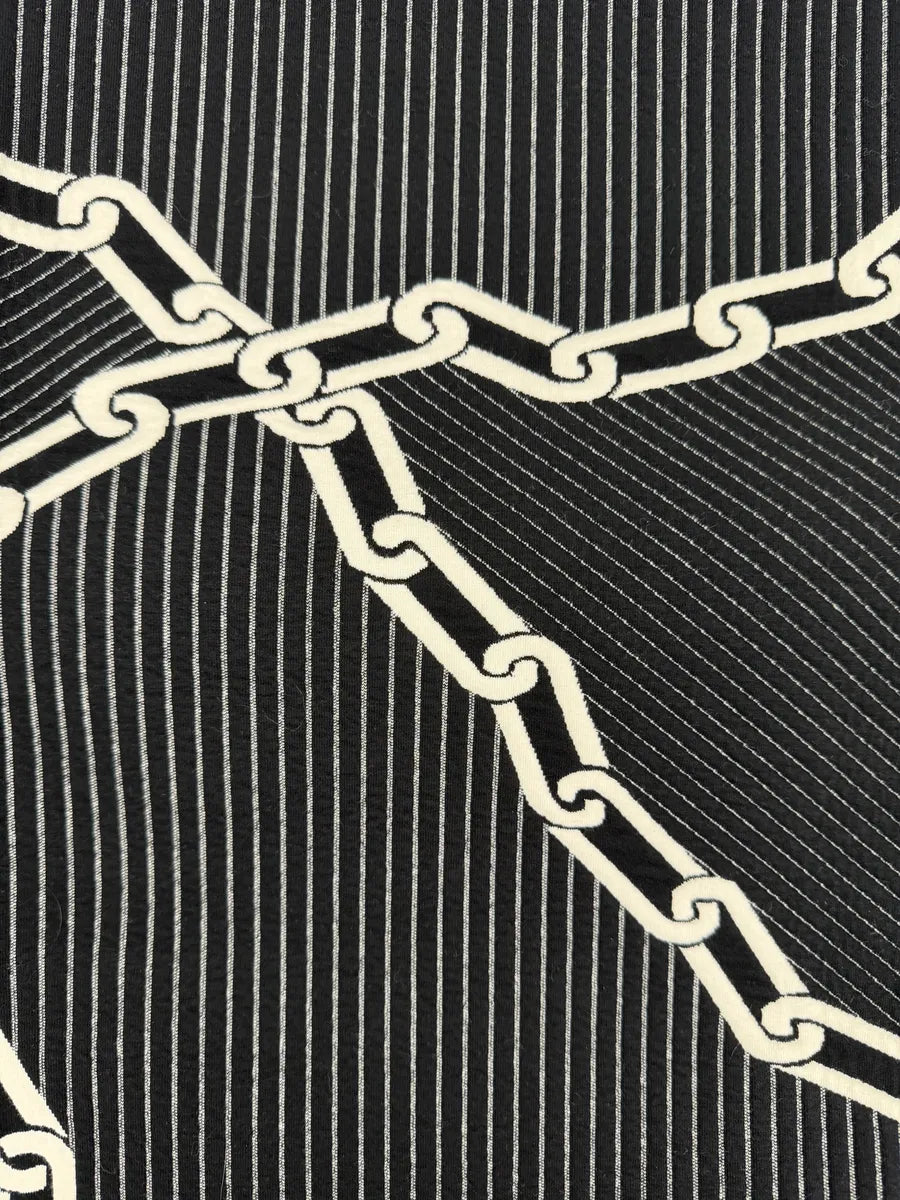 2020 Louis Vuitton Cable 3D Jail Logo Black & White Sweater KKKQQre 6