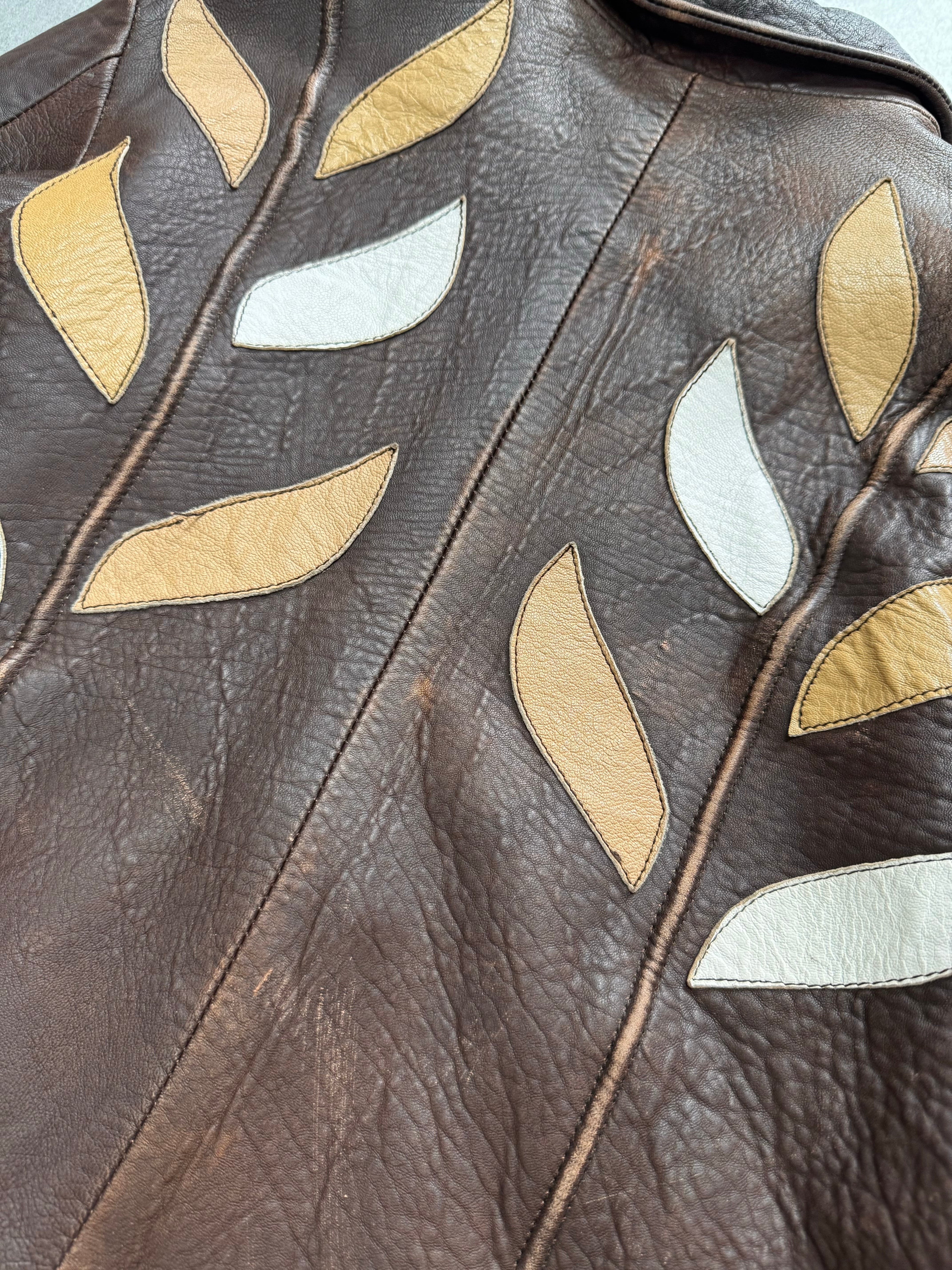 SS2003 Emporio Armani Patches Leather Jacket