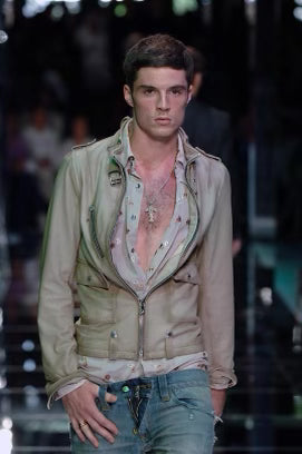 SS2006 Dolce & Gabbana Biker Leather Jacket (L)