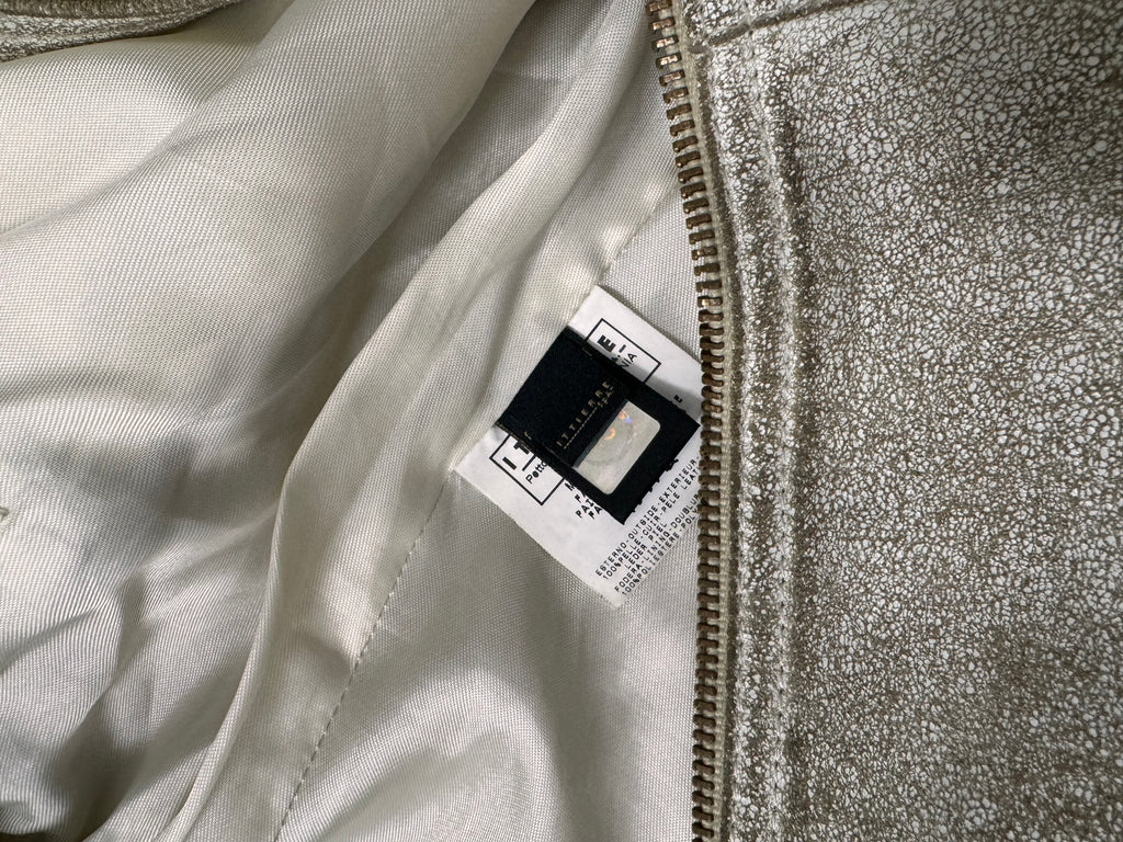 2000 年代 Just Cavalli 短款裂纹皮夹克（M/L）