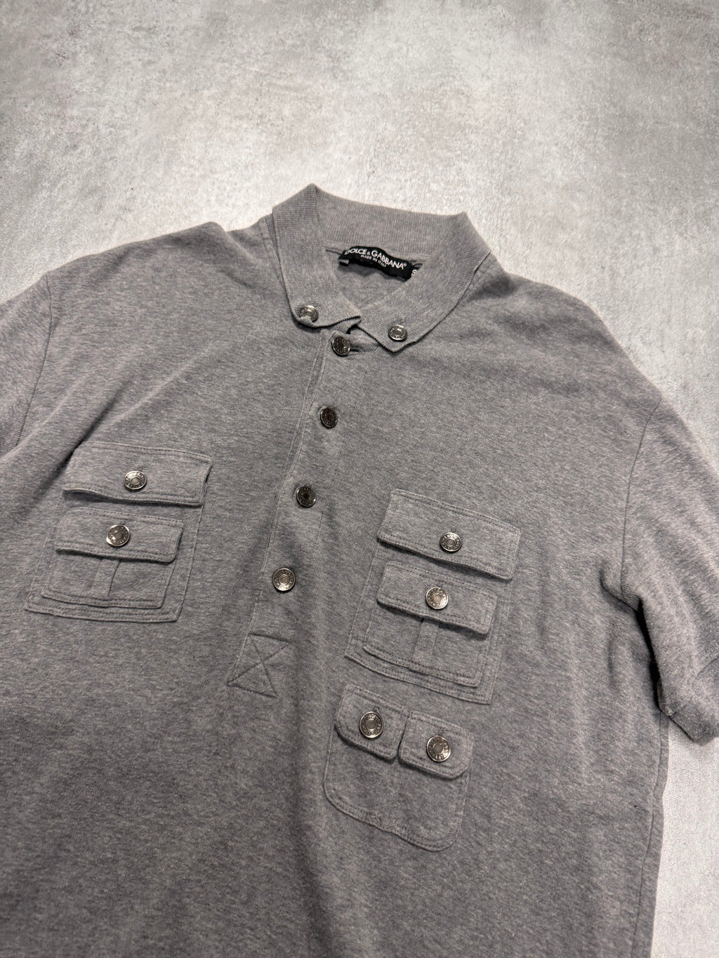 2000s Dolce & Gabbana Cargo Grey Polo