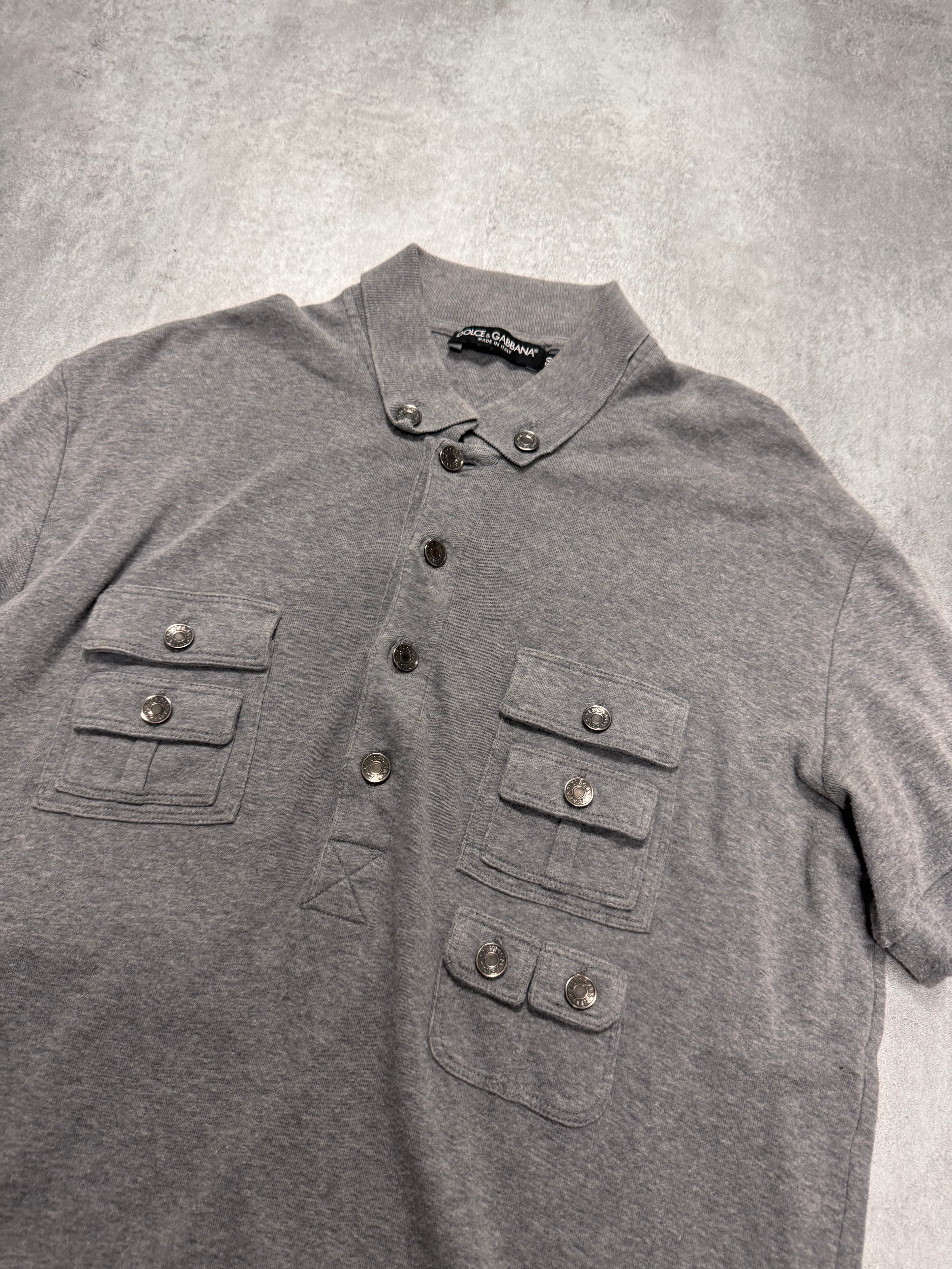 2000s Dolce & Gabbana Cargo Grey Polo