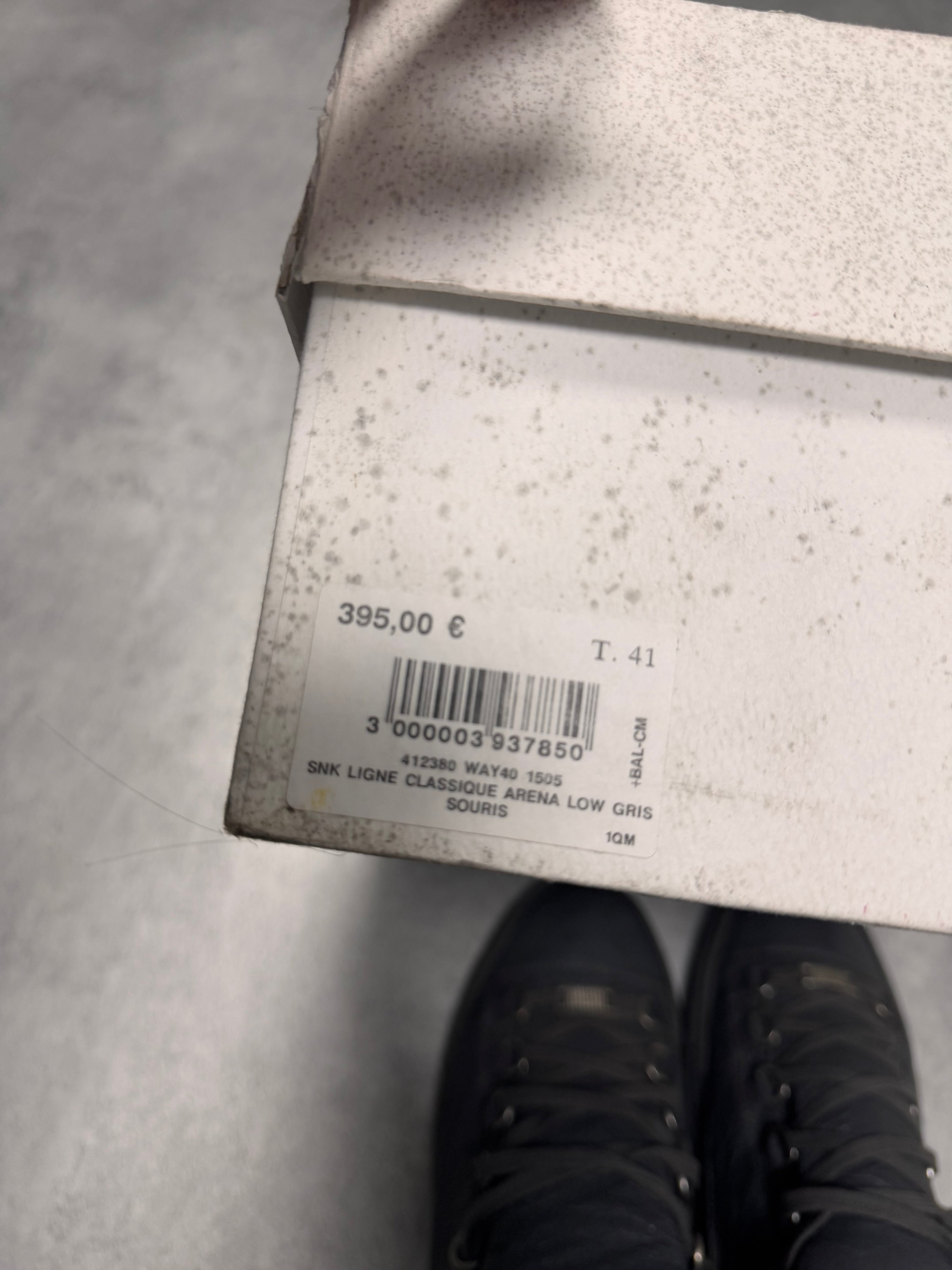 Balenciaga Arena Low Grey Cracked Leather Sneakers