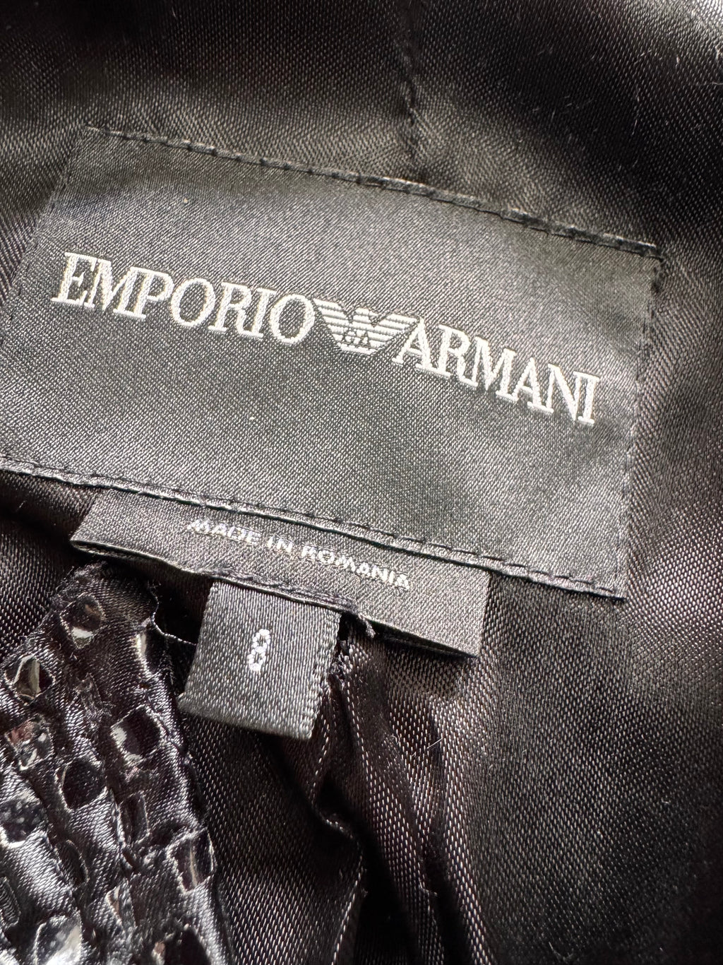FW2008 Emporio Armani Black Screens Jacket