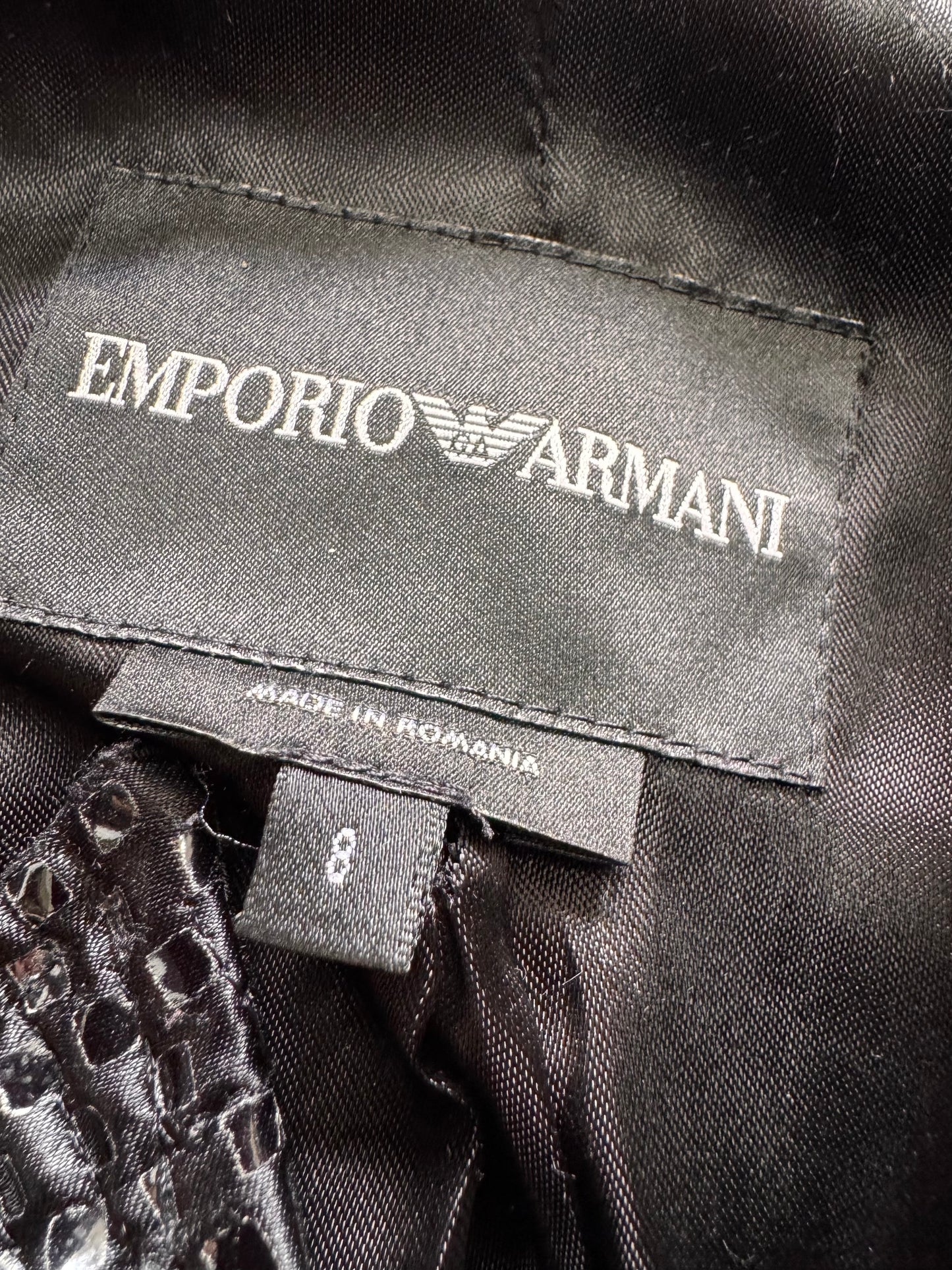 FW2008 Emporio Armani Black Screens Jacket (XS)