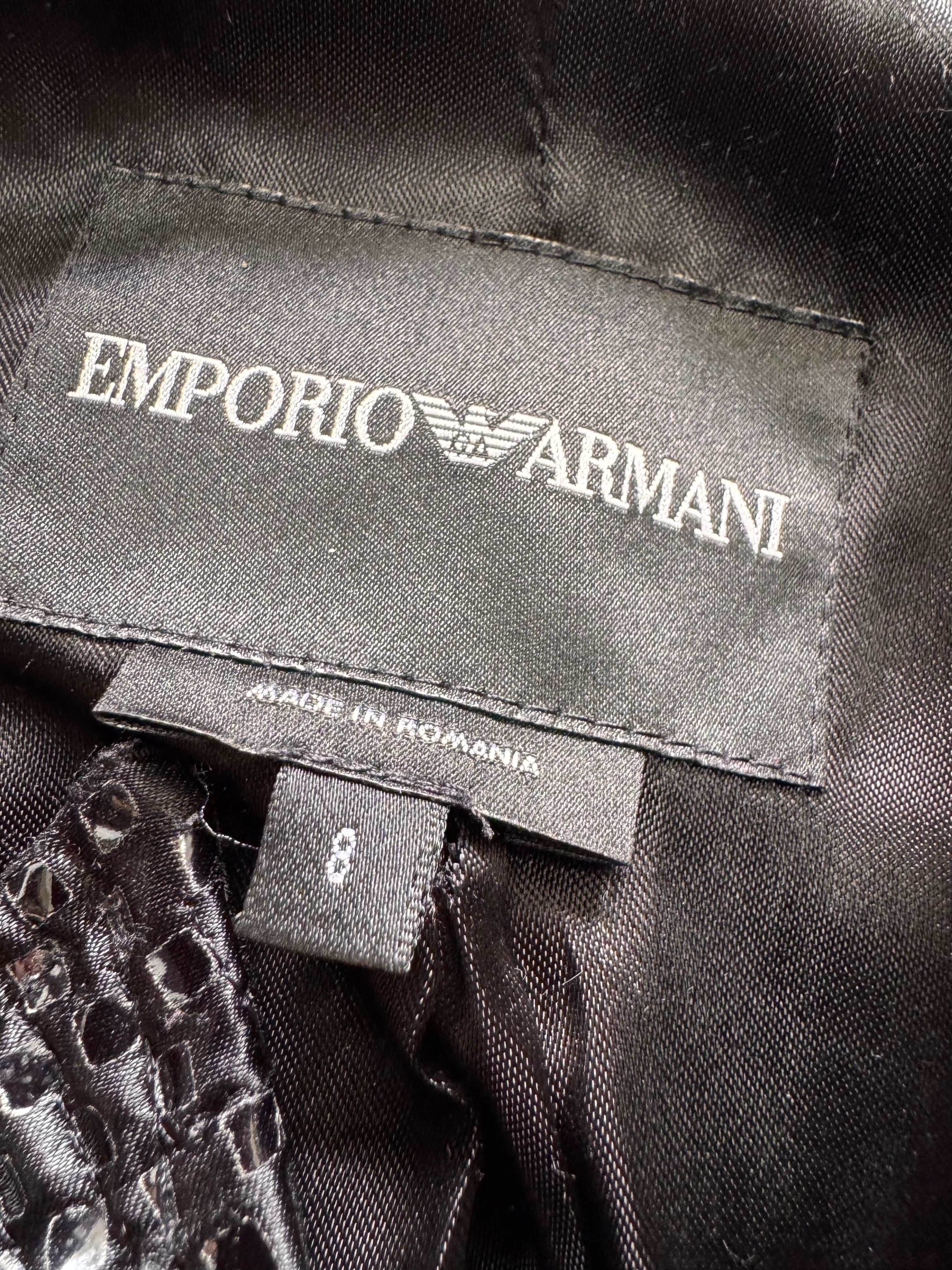 FW2008 Emporio Armani Black Screens Jacket