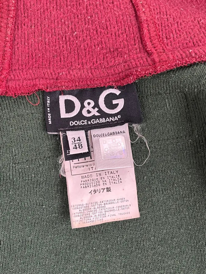 AW2004 Dolce & Gabbana Brown & Red Zip-up Hoodie dAkGcLu 8