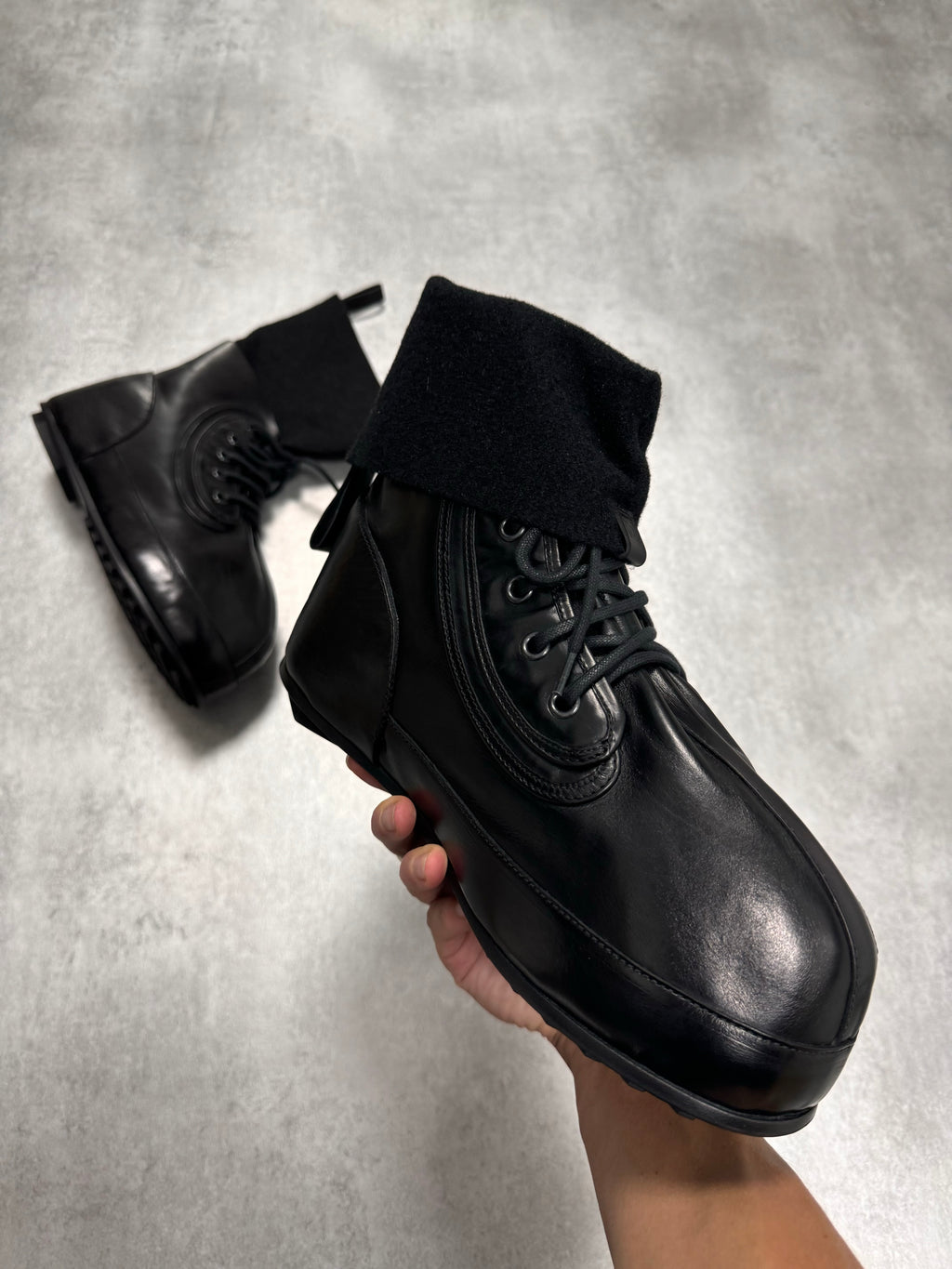 Givenchy (B).STROY Bunny Black Calf Leather Ankle Boots